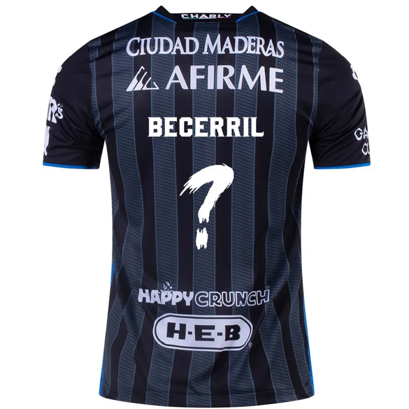 Danxen Niño Camiseta Abner Becerril #0 Blanco Negro 2ª Equipación 2024/25 La Camisa