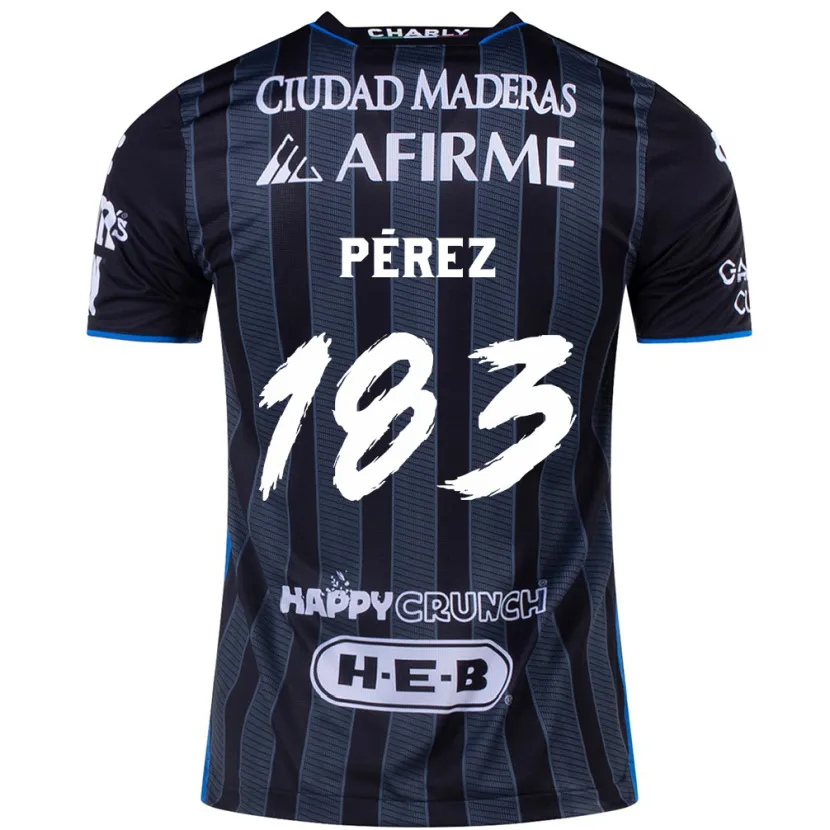 Danxen Niño Camiseta Aldahir Pérez #183 Blanco Negro 2ª Equipación 2024/25 La Camisa