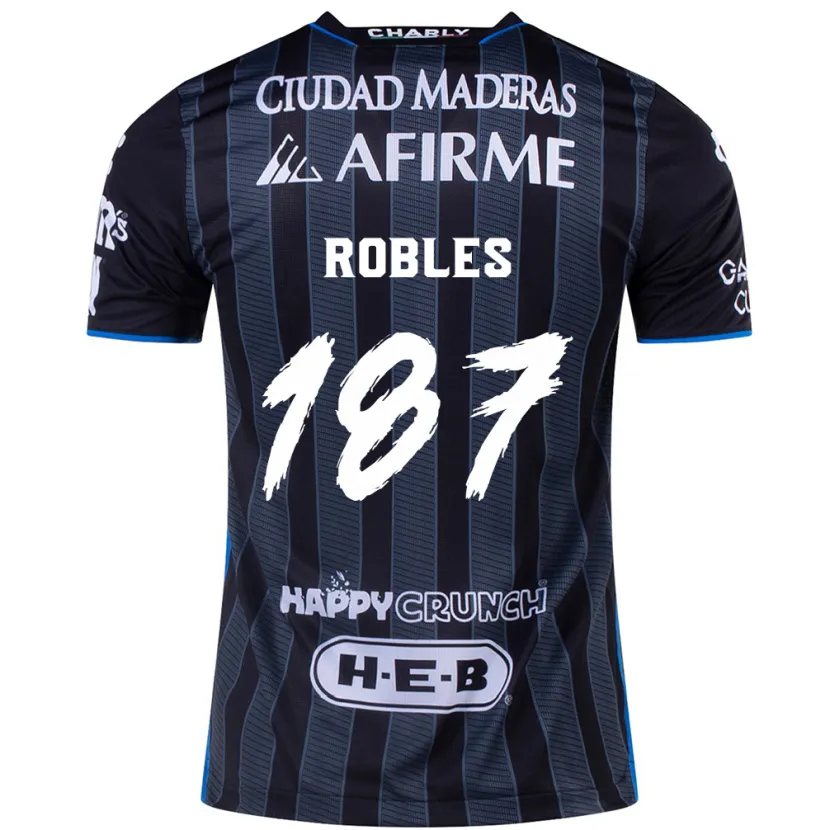 Danxen Niño Camiseta Juan Robles #187 Blanco Negro 2ª Equipación 2024/25 La Camisa