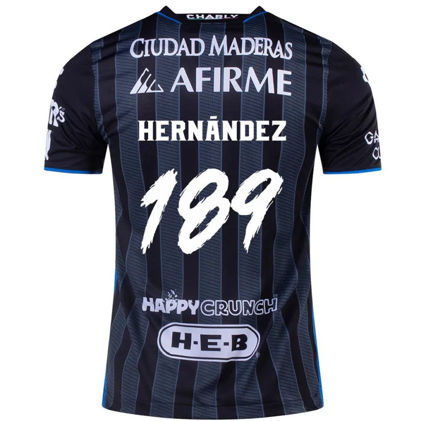 Danxen Niño Camiseta Sebastián Hernández #189 Blanco Negro 2ª Equipación 2024/25 La Camisa