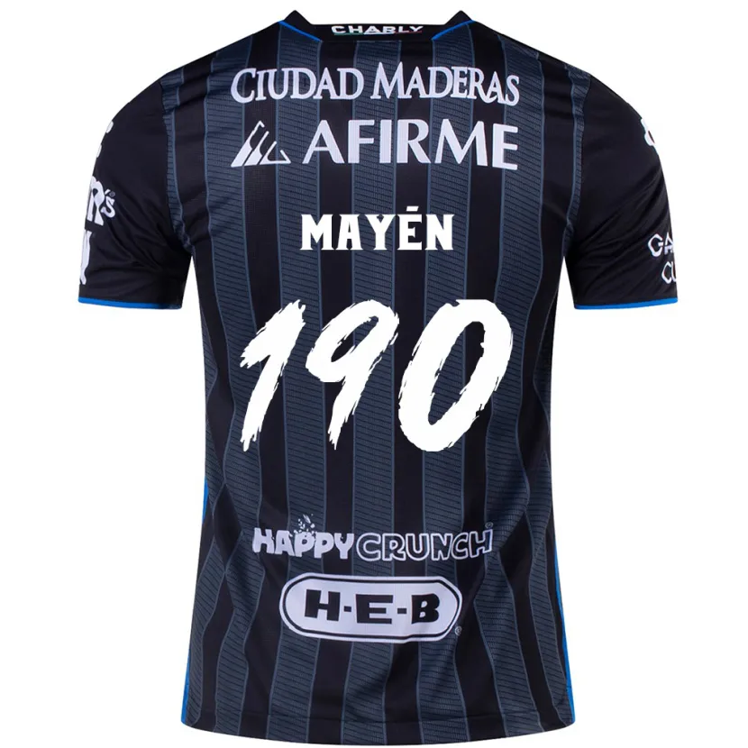 Danxen Niño Camiseta Eduardo Mayén #190 Blanco Negro 2ª Equipación 2024/25 La Camisa