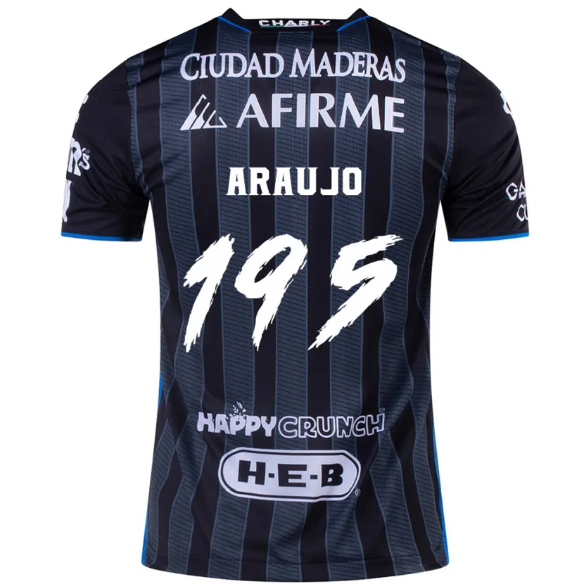 Danxen Niño Camiseta Diego Araujo #195 Blanco Negro 2ª Equipación 2024/25 La Camisa