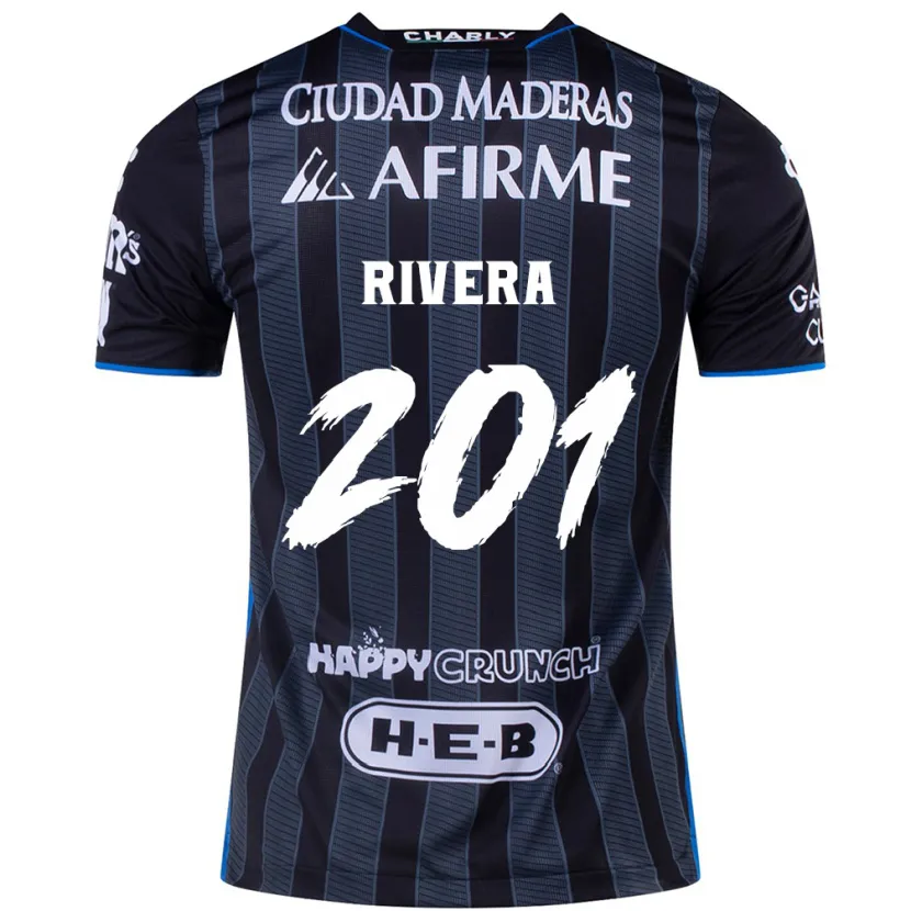 Danxen Niño Camiseta Christian Rivera #201 Blanco Negro 2ª Equipación 2024/25 La Camisa