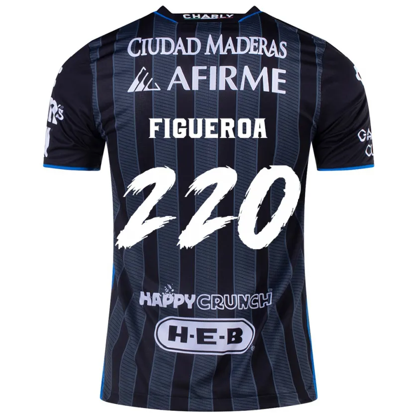 Danxen Niño Camiseta Christopher Figueroa #220 Blanco Negro 2ª Equipación 2024/25 La Camisa