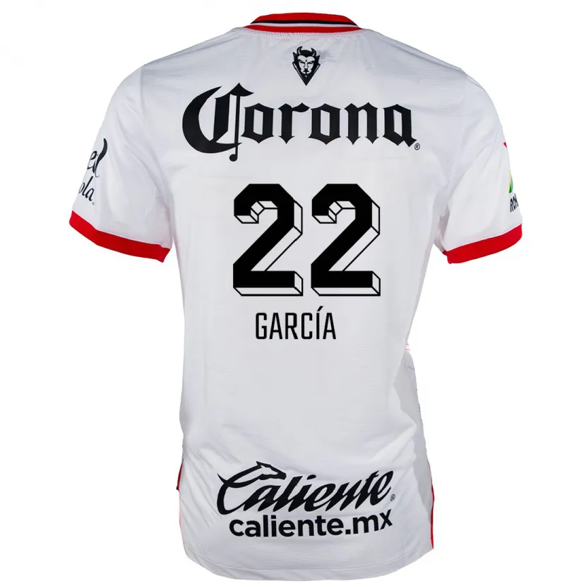 Danxen Niño Camiseta Luis García #22 Blanco Rojo 2ª Equipación 2024/25 La Camisa