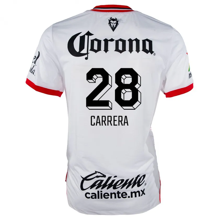 Danxen Niño Camiseta Nico Carrera #28 Blanco Rojo 2ª Equipación 2024/25 La Camisa