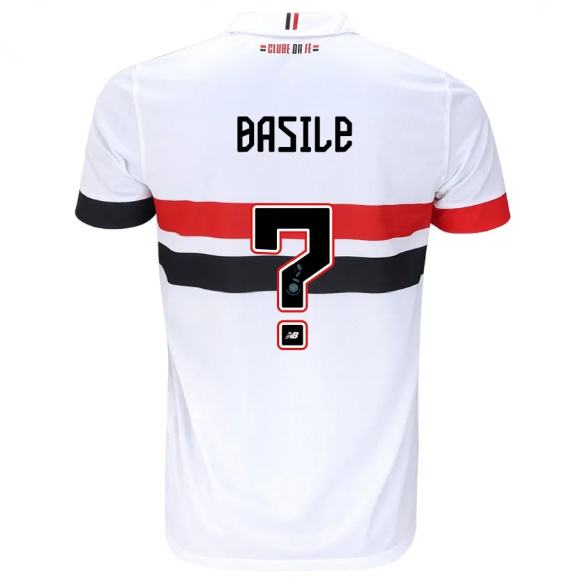 Danxen Hombre Camiseta Basile #0 Blanco Rojo Negro 1ª Equipación 2024/25 La Camisa