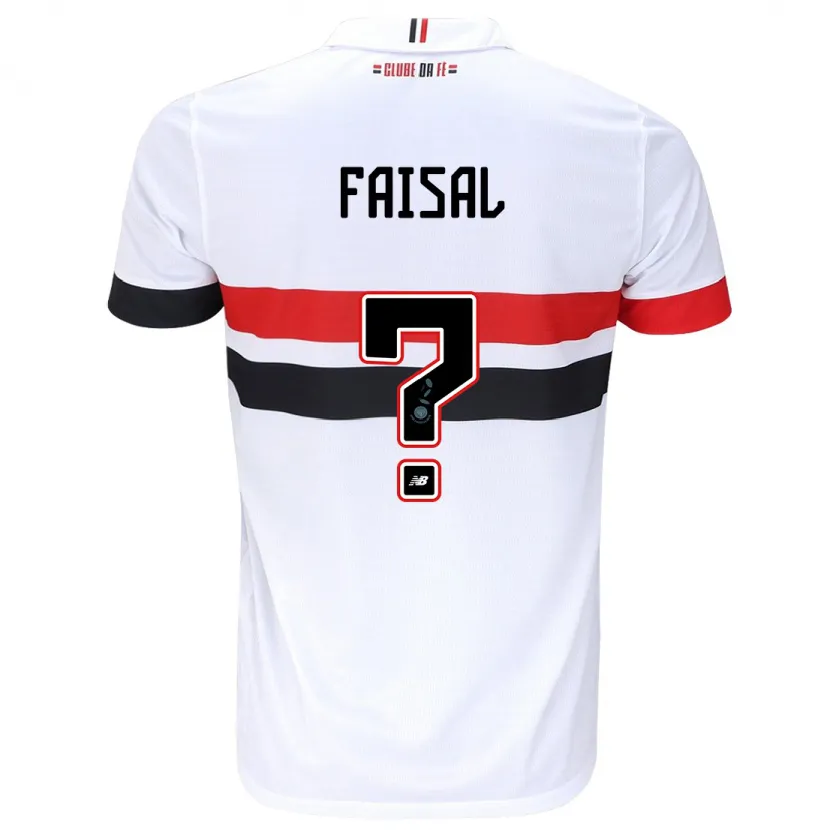 Danxen Hombre Camiseta King Faisal #0 Blanco Rojo Negro 1ª Equipación 2024/25 La Camisa