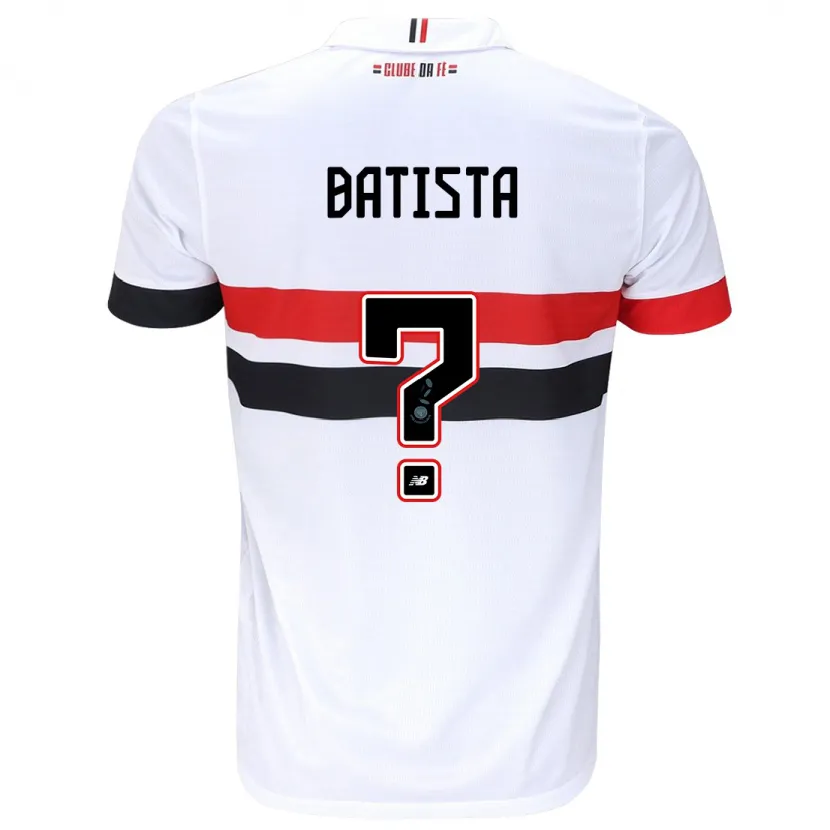 Danxen Hombre Camiseta Guilherme Batista #0 Blanco Rojo Negro 1ª Equipación 2024/25 La Camisa