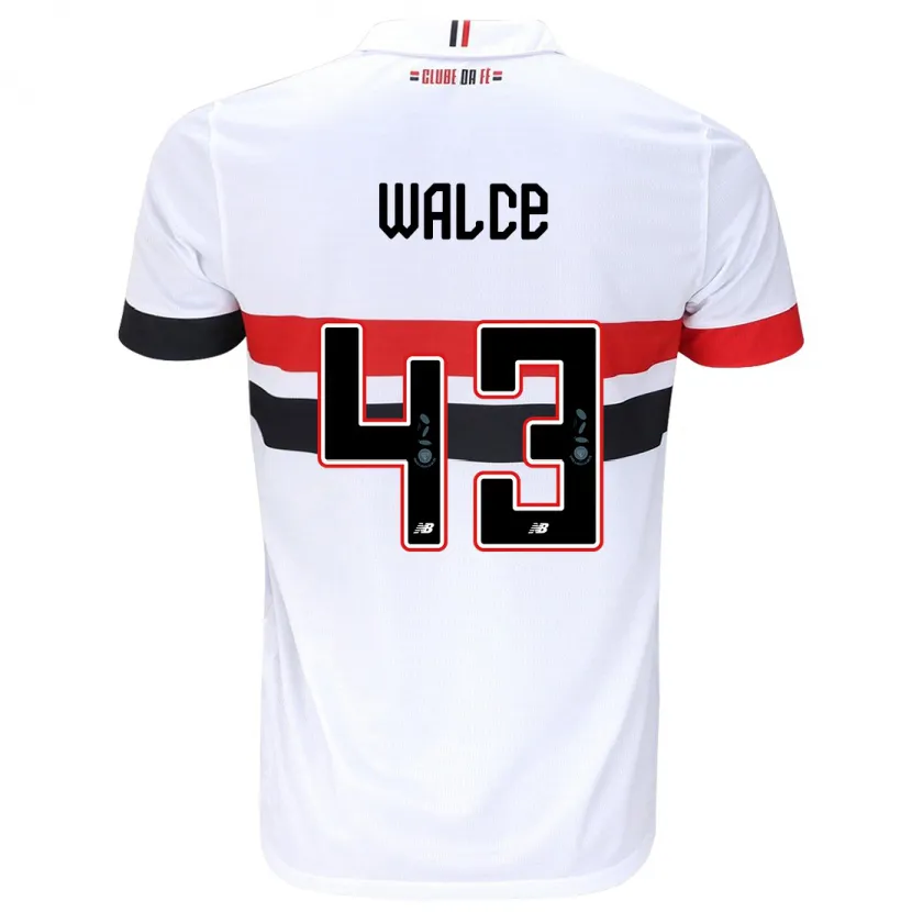 Danxen Hombre Camiseta Walce #43 Blanco Rojo Negro 1ª Equipación 2024/25 La Camisa