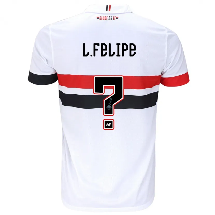 Danxen Hombre Camiseta Luis Felipe #0 Blanco Rojo Negro 1ª Equipación 2024/25 La Camisa