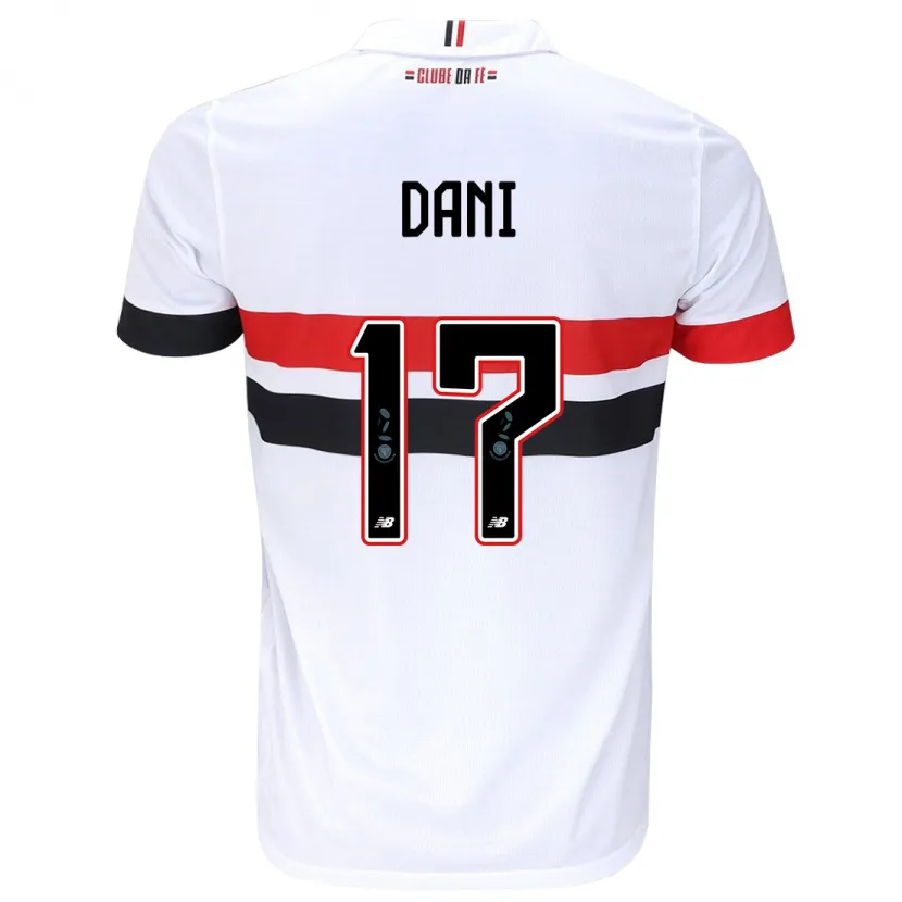 Danxen Hombre Camiseta Dani #17 Blanco Rojo Negro 1ª Equipación 2024/25 La Camisa