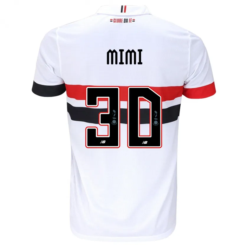 Danxen Hombre Camiseta Mimi #30 Blanco Rojo Negro 1ª Equipación 2024/25 La Camisa