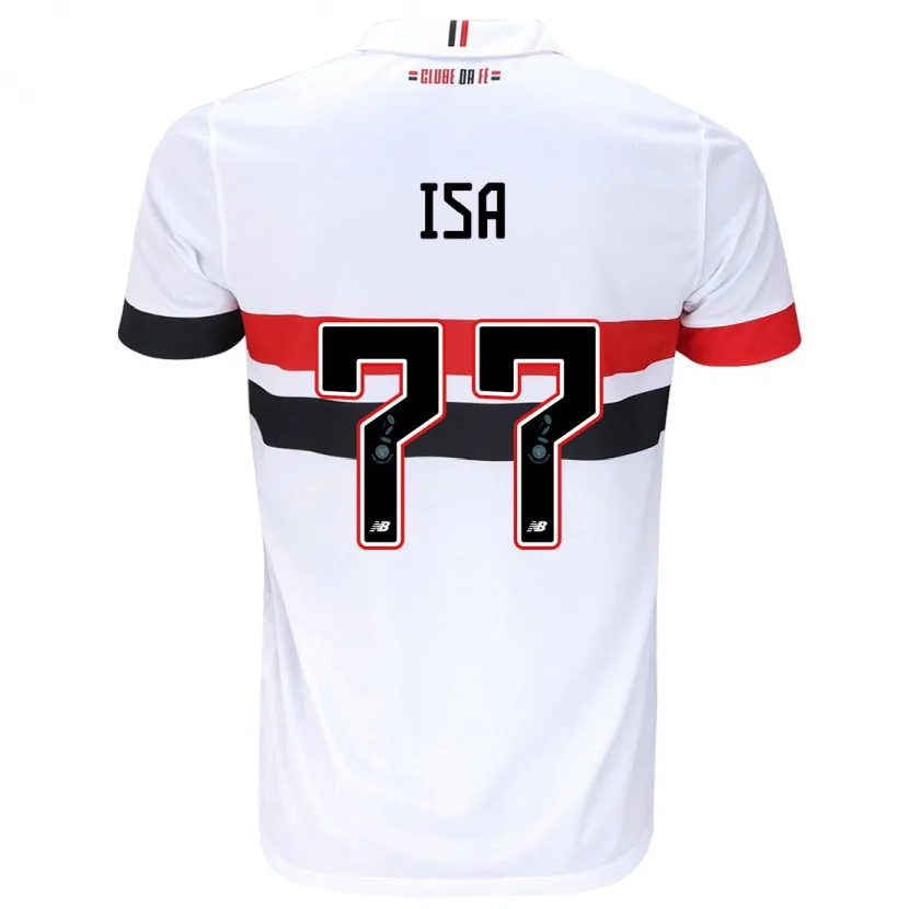 Danxen Hombre Camiseta Isa #77 Blanco Rojo Negro 1ª Equipación 2024/25 La Camisa