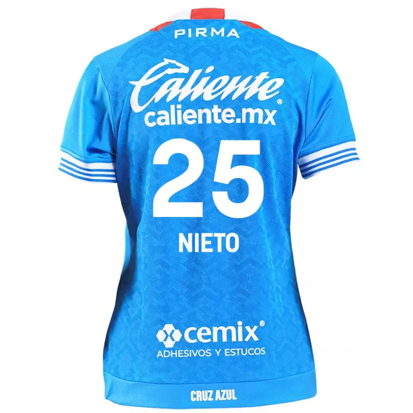 Danxen Hombre Camiseta Natsidieli Nieto #25 Cielo Azul 1ª Equipación 2024/25 La Camisa