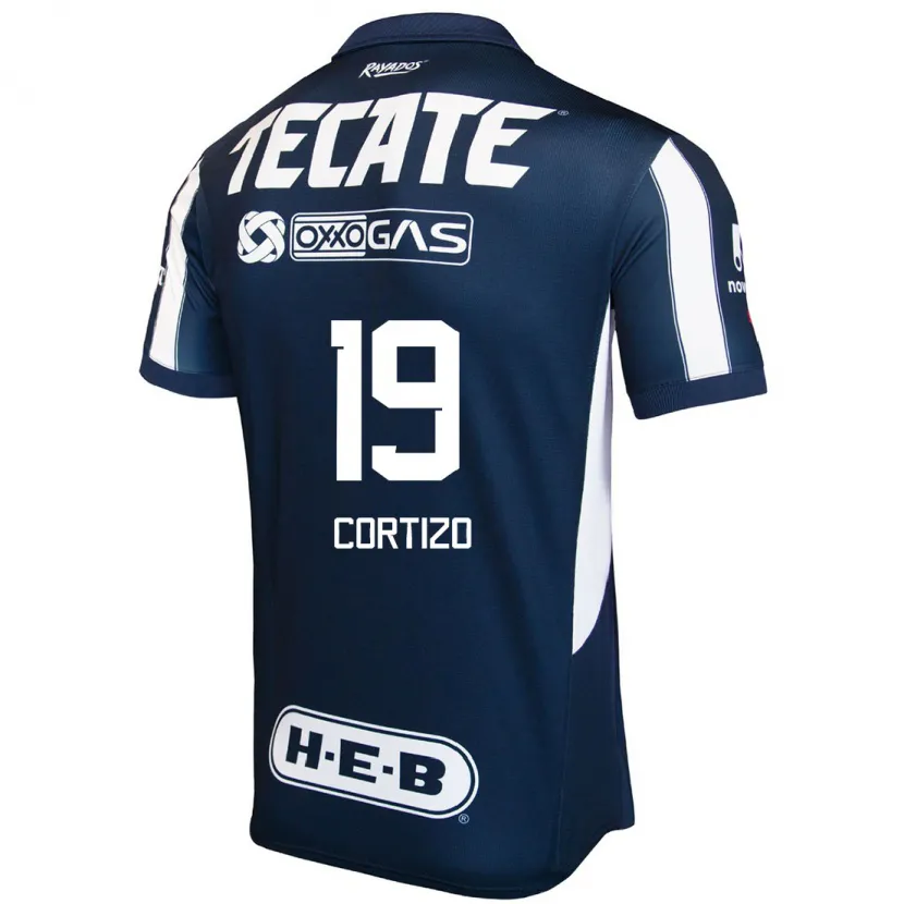 Danxen Hombre Camiseta Jordi Cortizo #19 Azul Rojo Blanco 1ª Equipación 2024/25 La Camisa