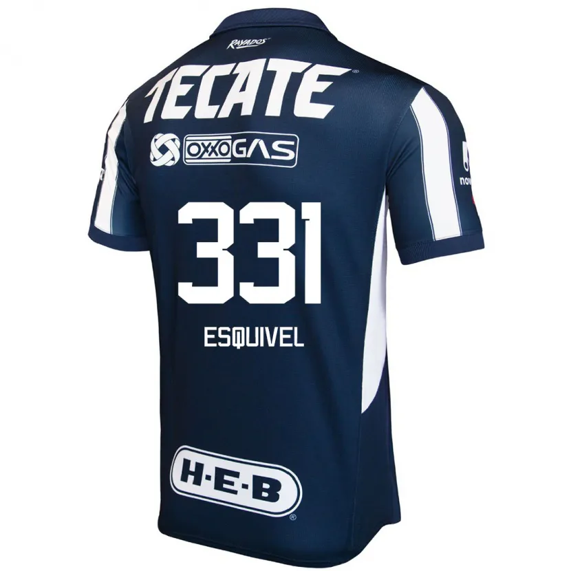 Danxen Hombre Camiseta Abraham Esquivel #331 Azul Rojo Blanco 1ª Equipación 2024/25 La Camisa