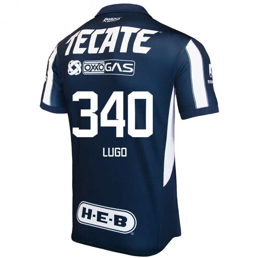 Danxen Hombre Camiseta Edy Lugo #340 Azul Rojo Blanco 1ª Equipación 2024/25 La Camisa