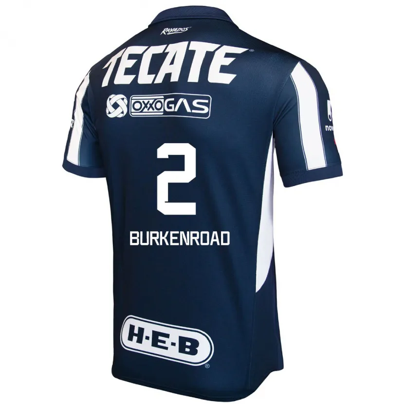 Danxen Hombre Camiseta Christina Burkenroad #2 Azul Rojo Blanco 1ª Equipación 2024/25 La Camisa