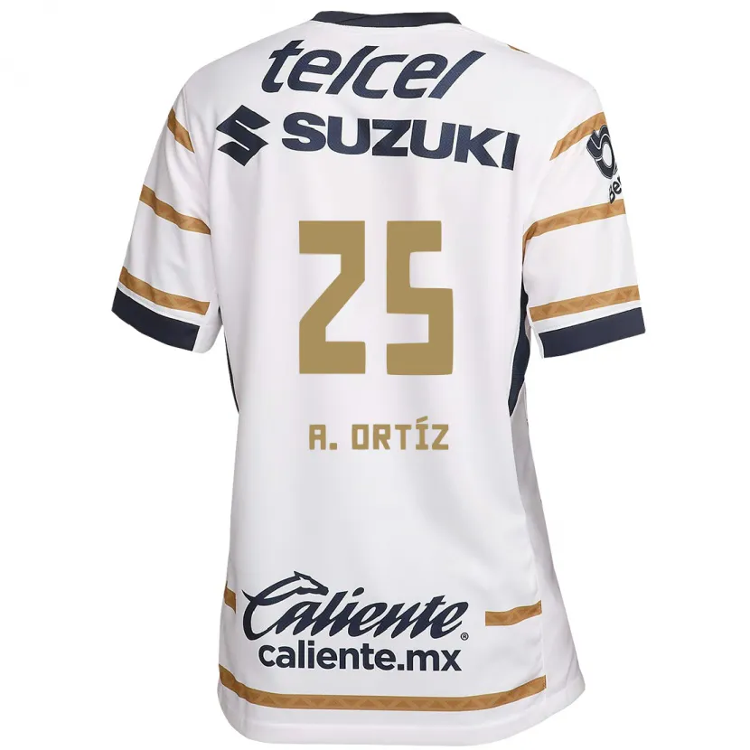 Danxen Hombre Camiseta Arturo Ortiz #25 Obsidiana Blanca 1ª Equipación 2024/25 La Camisa