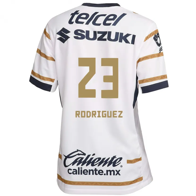 Danxen Hombre Camiseta Catherine Rodriguez #23 Obsidiana Blanca 1ª Equipación 2024/25 La Camisa