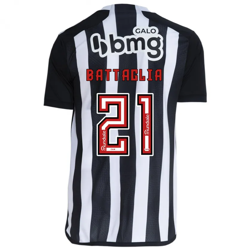 Danxen Hombre Camiseta Rodrigo Battaglia #21 Blanco Negro 1ª Equipación 2024/25 La Camisa