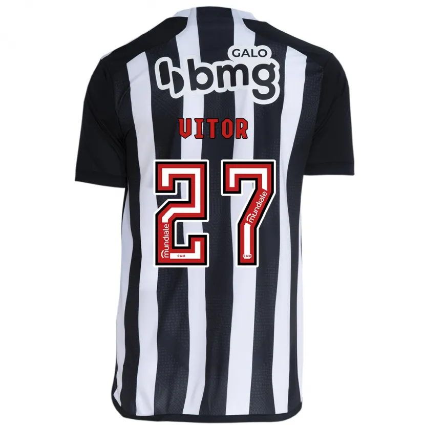 Danxen Hombre Camiseta Paulo Vitor #27 Blanco Negro 1ª Equipación 2024/25 La Camisa