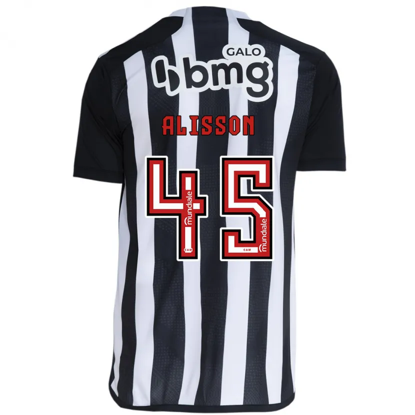 Danxen Hombre Camiseta Alisson #45 Blanco Negro 1ª Equipación 2024/25 La Camisa