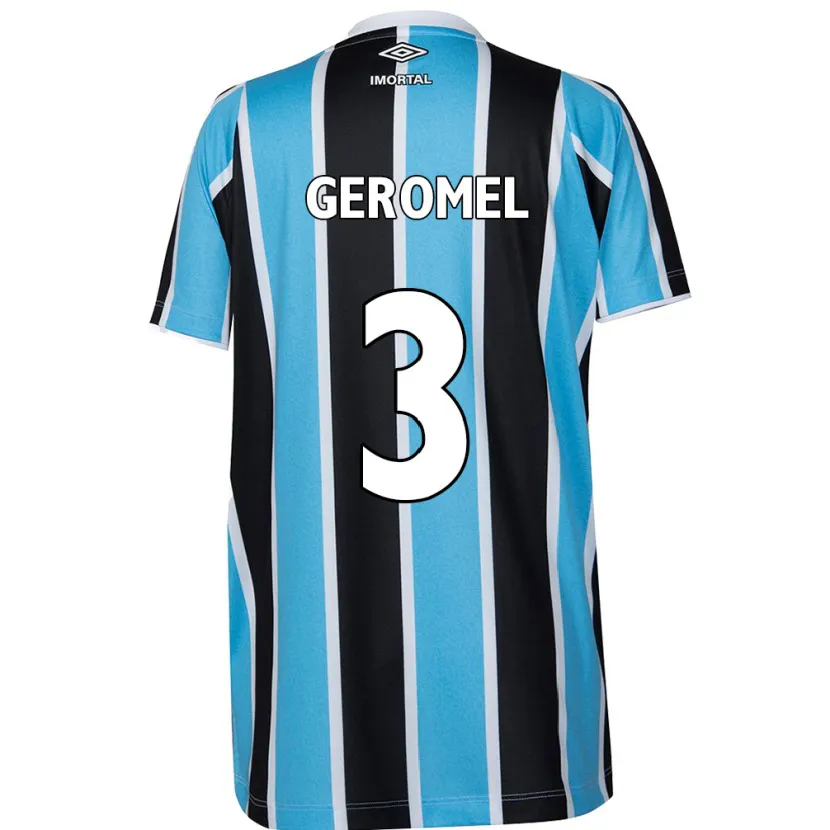 Danxen Hombre Camiseta Pedro Geromel #3 Azul Negro Blanco 1ª Equipación 2024/25 La Camisa