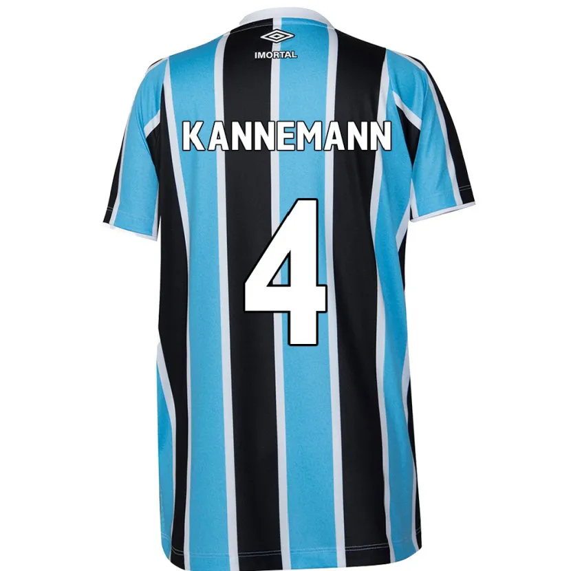 Danxen Hombre Camiseta Walter Kannemann #4 Azul Negro Blanco 1ª Equipación 2024/25 La Camisa