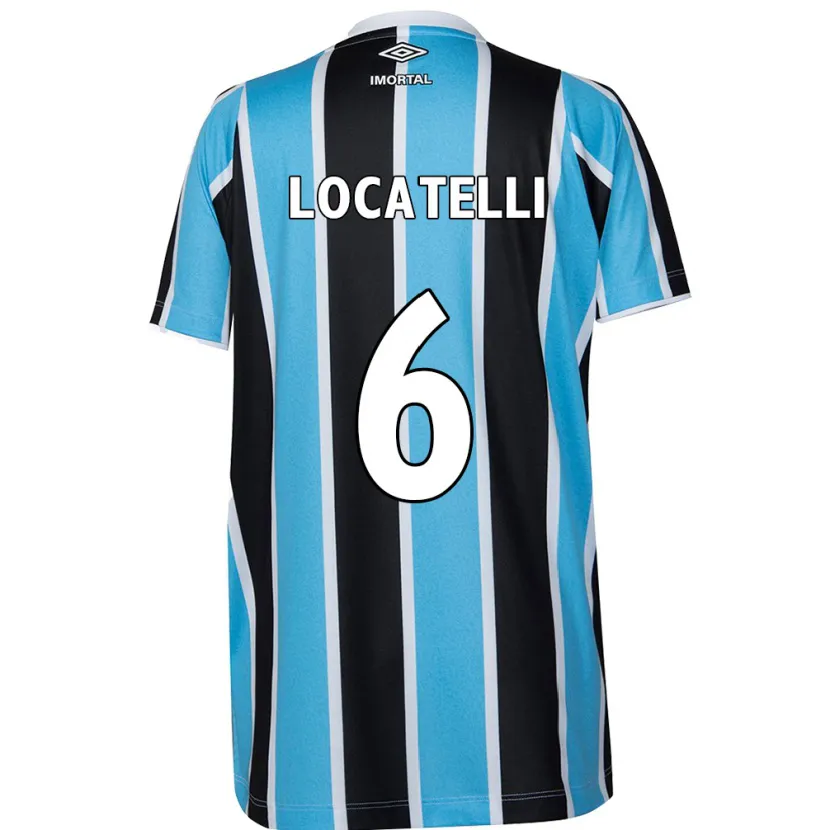 Danxen Hombre Camiseta Natane Locatelli #6 Azul Negro Blanco 1ª Equipación 2024/25 La Camisa