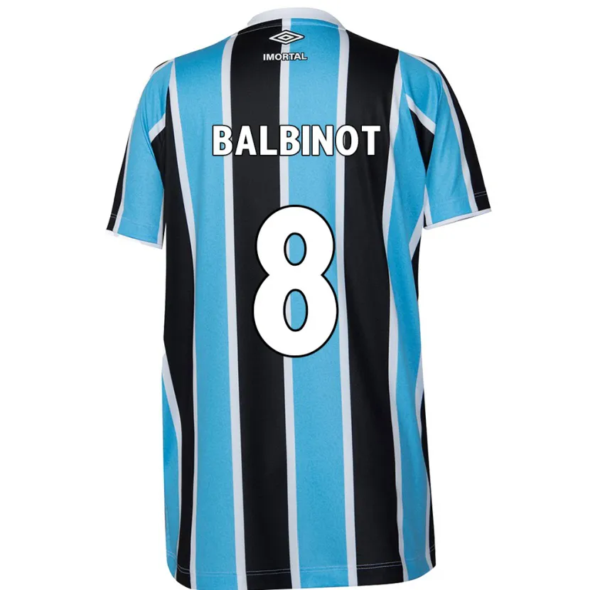 Danxen Hombre Camiseta Manu Balbinot #8 Azul Negro Blanco 1ª Equipación 2024/25 La Camisa