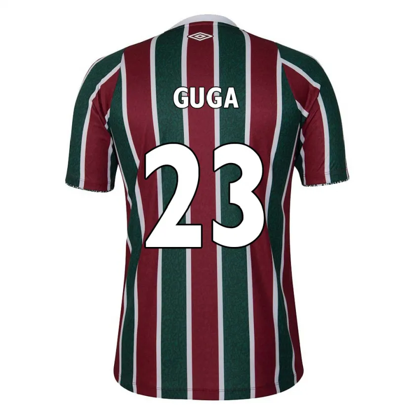 Danxen Hombre Camiseta Guga #23 Verde Granate Blanco 1ª Equipación 2024/25 La Camisa