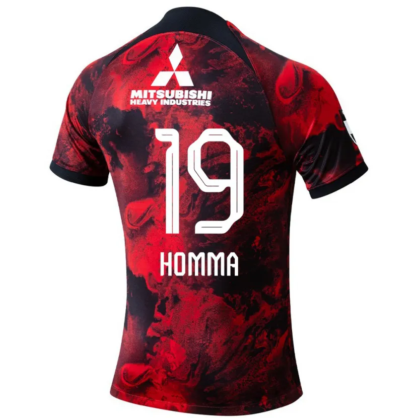 Danxen Hombre Camiseta Shion Homma #19 Negro Rojo 1ª Equipación 2024/25 La Camisa