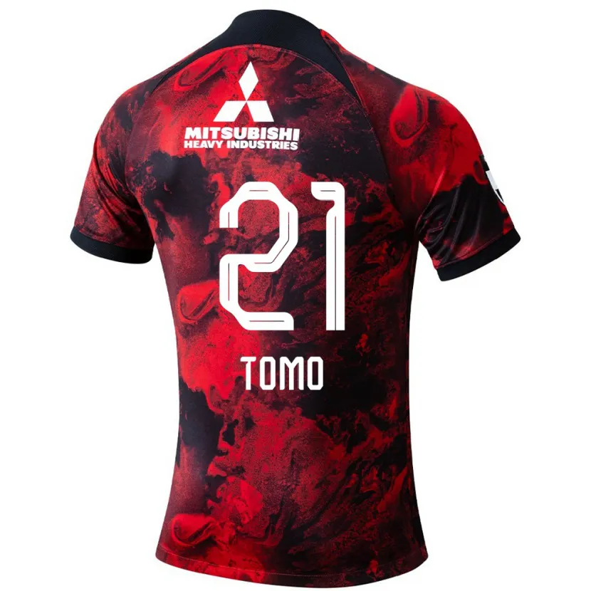 Danxen Hombre Camiseta Tomoaki Okubo #21 Negro Rojo 1ª Equipación 2024/25 La Camisa