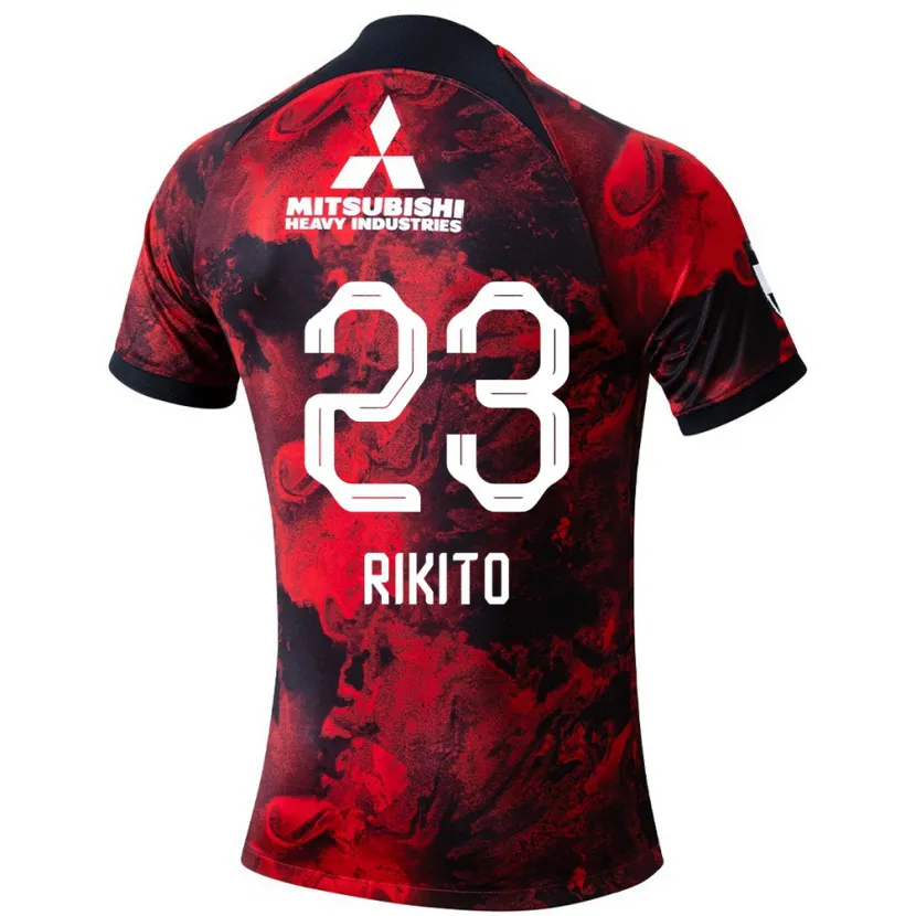 Danxen Hombre Camiseta Rikito Inoue #23 Negro Rojo 1ª Equipación 2024/25 La Camisa