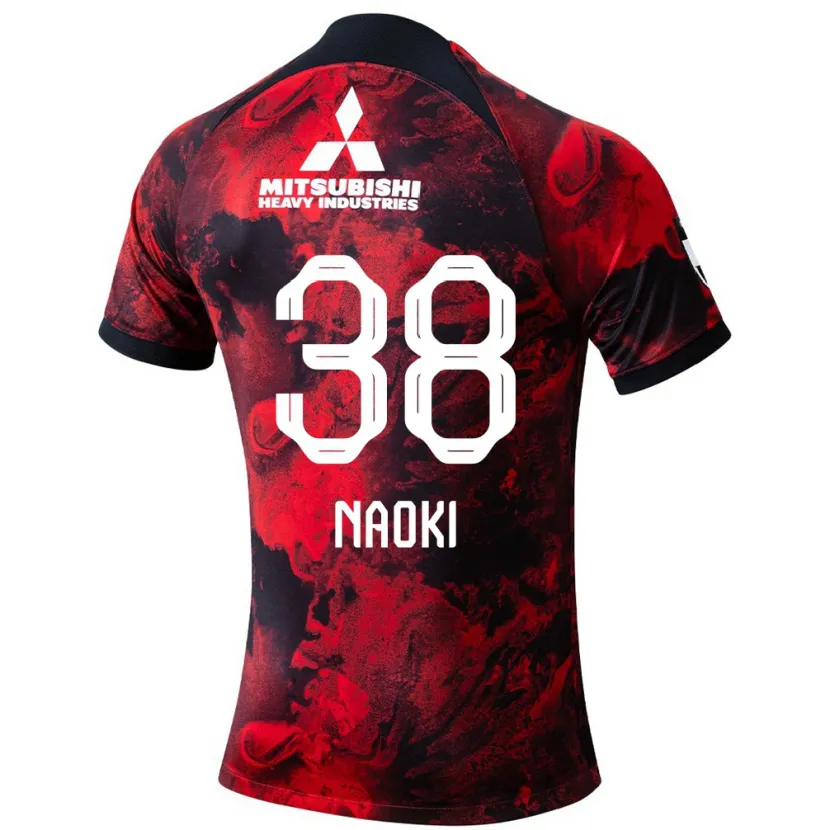 Danxen Hombre Camiseta Naoki Maeda #38 Negro Rojo 1ª Equipación 2024/25 La Camisa