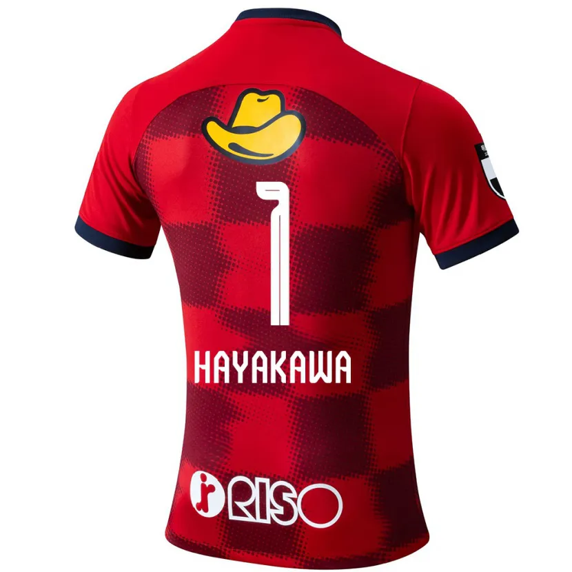 Danxen Hombre Camiseta Tomoki Hayakawa #1 Rojo Azul Blanco 1ª Equipación 2024/25 La Camisa