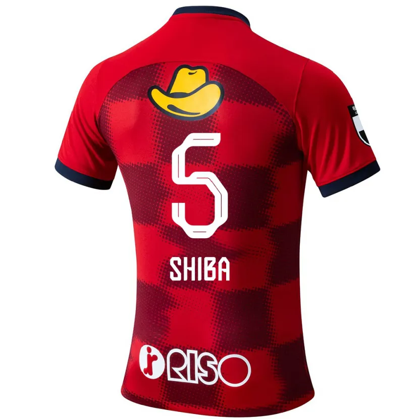 Danxen Hombre Camiseta Rikuto Shiba #5 Rojo Azul Blanco 1ª Equipación 2024/25 La Camisa