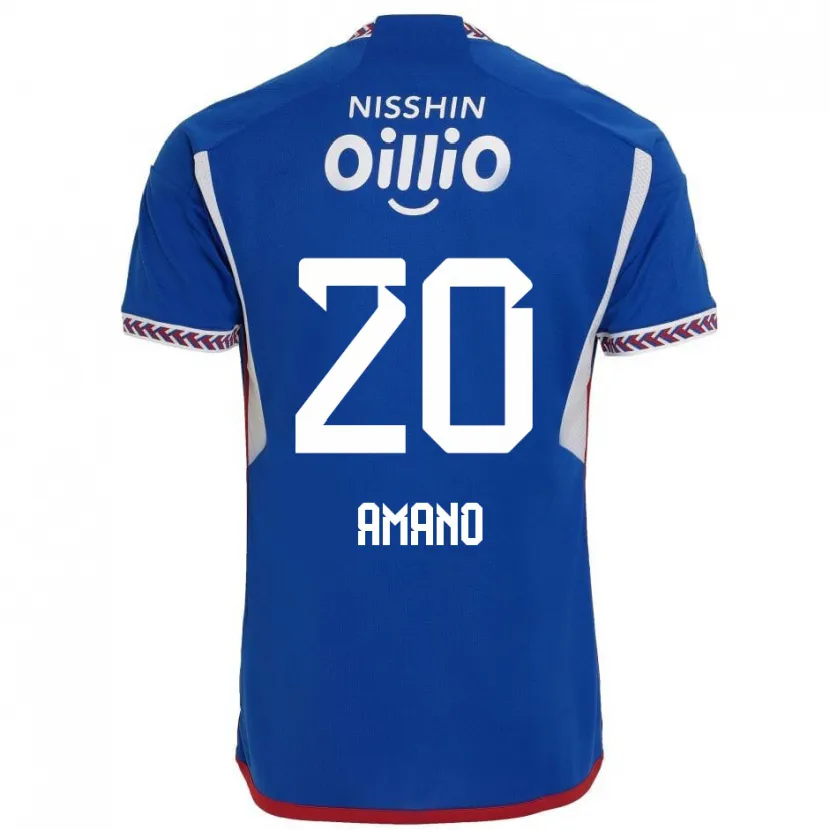 Danxen Hombre Camiseta Jun Amano #20 Azul Blanco Rojo 1ª Equipación 2024/25 La Camisa