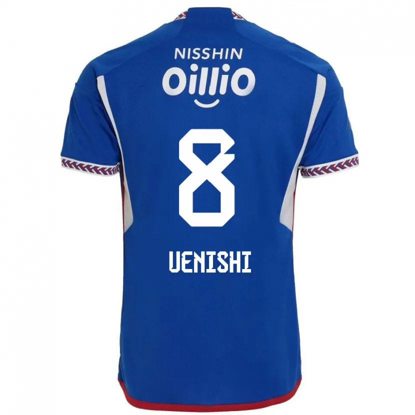 Danxen Hombre Camiseta Haruki Uenishi #8 Azul Blanco Rojo 1ª Equipación 2024/25 La Camisa