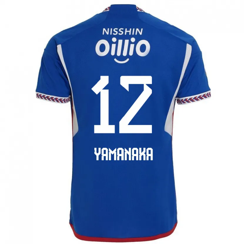 Danxen Hombre Camiseta Yuki Yamanaka #12 Azul Blanco Rojo 1ª Equipación 2024/25 La Camisa