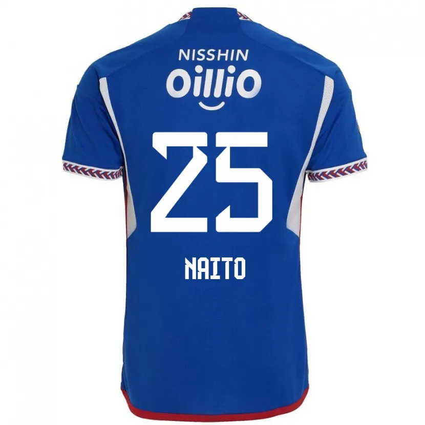 Danxen Hombre Camiseta Kiyomu Naito #25 Azul Blanco Rojo 1ª Equipación 2024/25 La Camisa