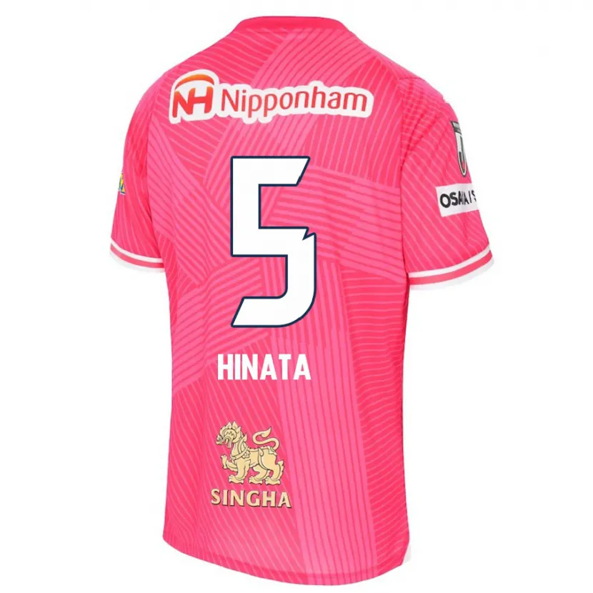 Danxen Hombre Camiseta Hinata Kida #5 Rosa Blanco 1ª Equipación 2024/25 La Camisa