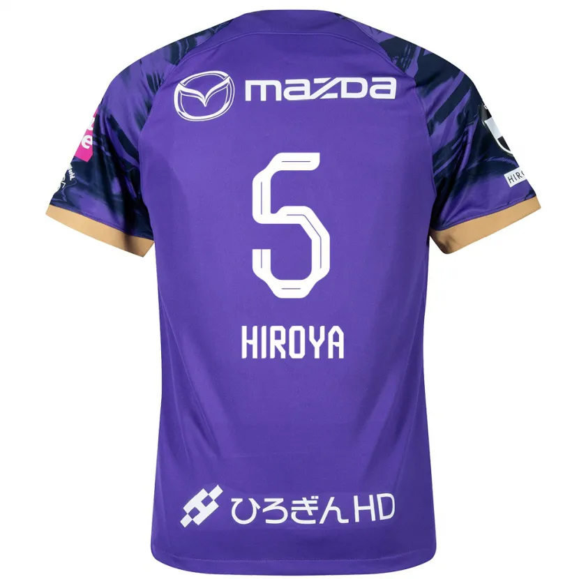 Danxen Hombre Camiseta Hiroya Matsumoto #5 Púrpura Blanco 1ª Equipación 2024/25 La Camisa