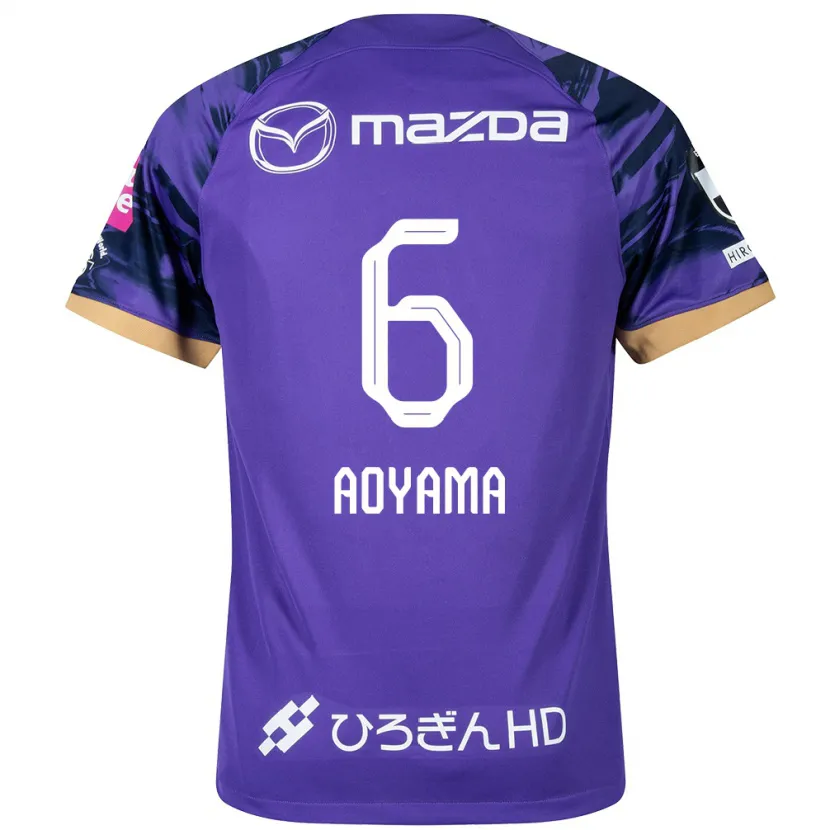 Danxen Hombre Camiseta Toshihiro Aoyama #6 Púrpura Blanco 1ª Equipación 2024/25 La Camisa