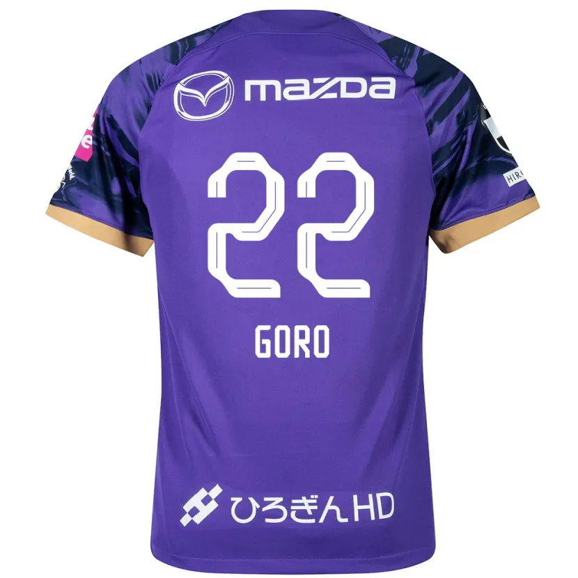 Danxen Hombre Camiseta Goro Kawanami #22 Púrpura Blanco 1ª Equipación 2024/25 La Camisa