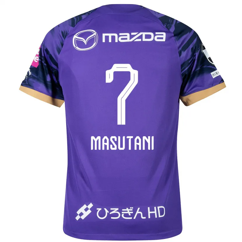 Danxen Hombre Camiseta Ayuki Masutani #7 Púrpura Blanco 1ª Equipación 2024/25 La Camisa