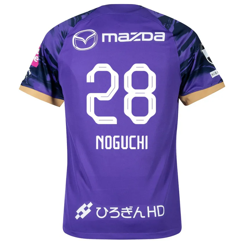 Danxen Hombre Camiseta Rento Noguchi #28 Púrpura Blanco 1ª Equipación 2024/25 La Camisa