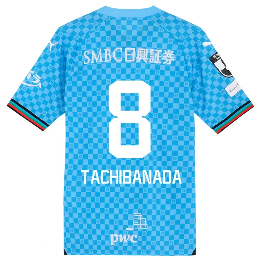 Danxen Hombre Camiseta Kento Tachibanada #8 Azul Celeste 1ª Equipación 2024/25 La Camisa